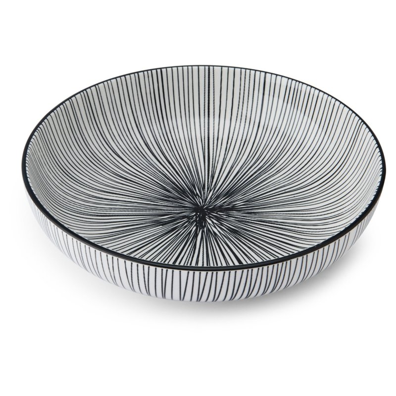 Mikasa Mikasa Black Stripe Pasta Bowl