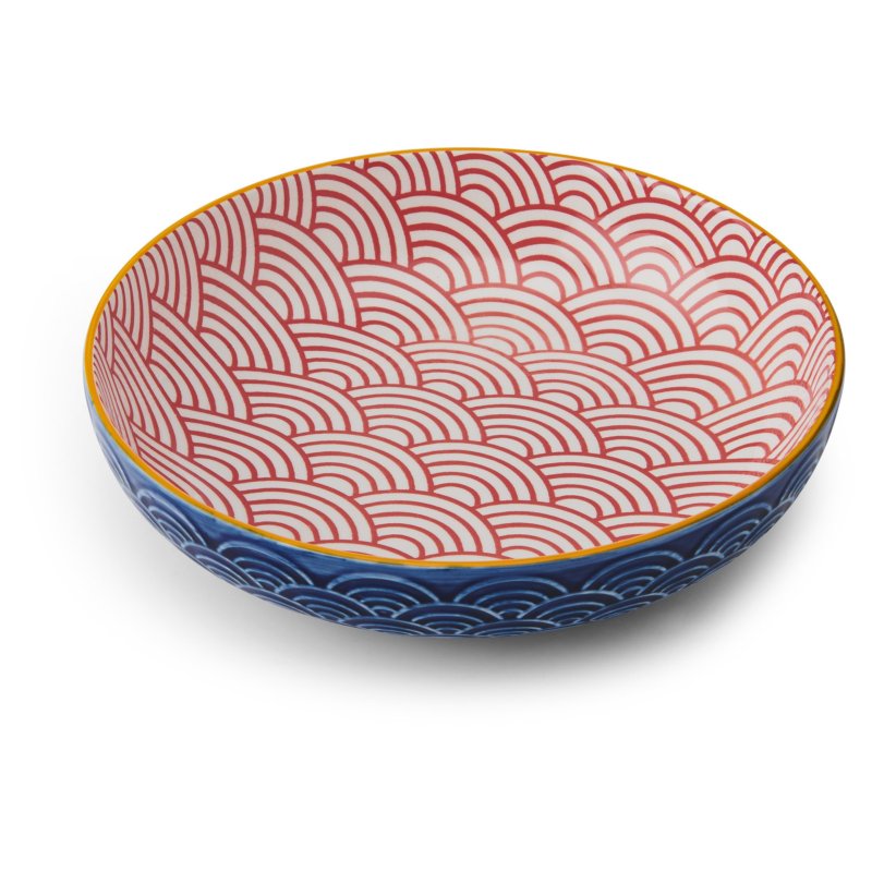 Mikasa Mikasa Blue Arched Pattern Pasta Bowl