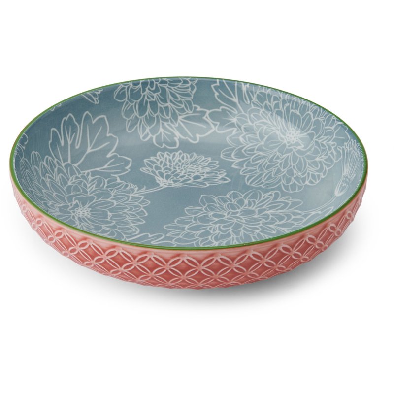 Mikasa Mikasa Leaf Print Geometric Pasta Bowl