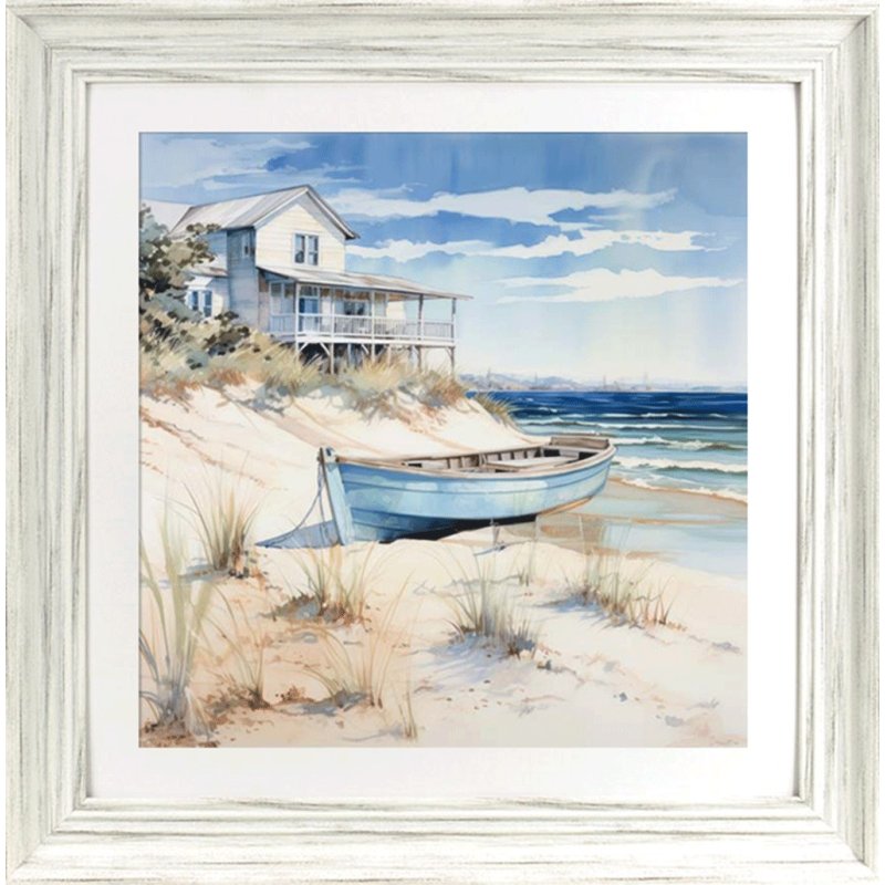 Camelot Camelot Cottage By The Beach II Framed Print
