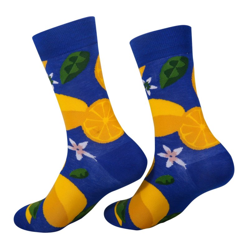 Eco Chic Blue Lemon Bamboo Socks 4-8