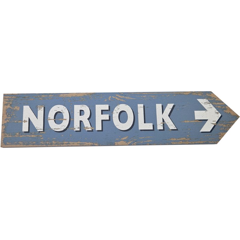 Zippy & George Norfolk Blue Directional Sign