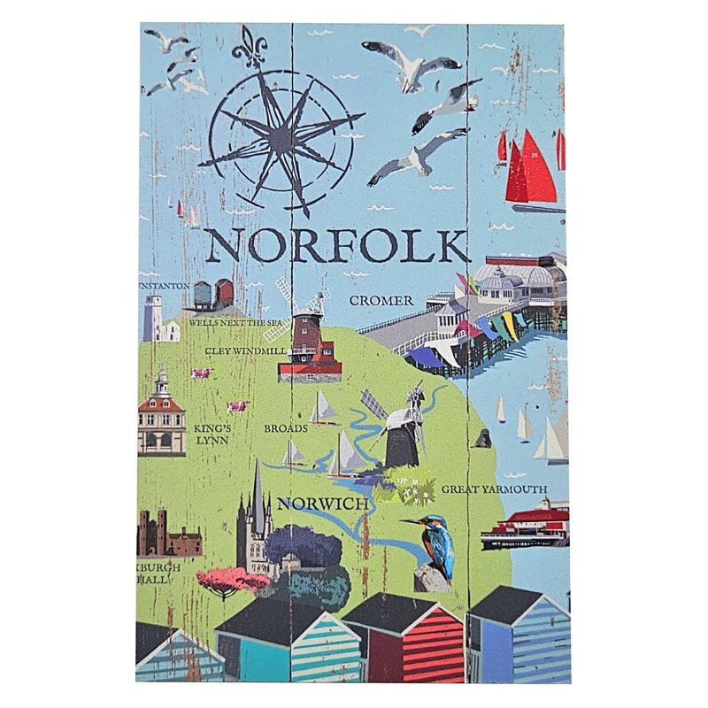 Zippy & George Norfolk Beach Huts Plaques small
