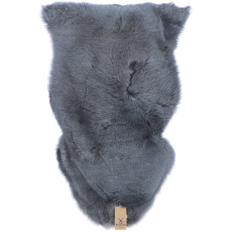Ashwood Leather Sheepskin Rug Charcoal