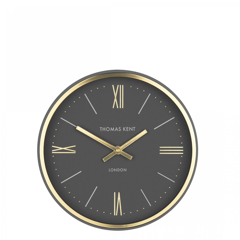Thomas Kent 10" Hampton Wall Clock Charcoal
