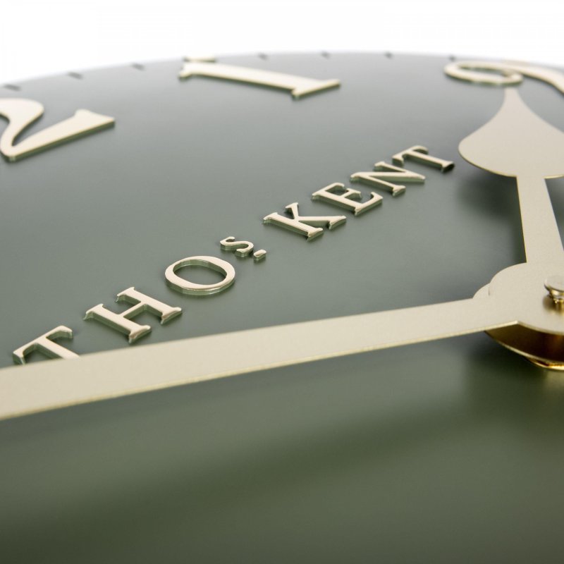 Thomas Kent 20" Arabic Lichen Green Wall Clock | Aldiss