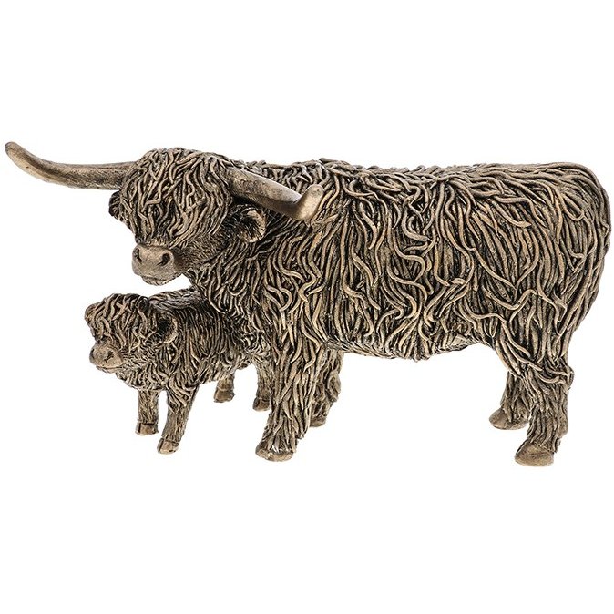 Joe Davies Bronze Highland Cow & Wee Calf
