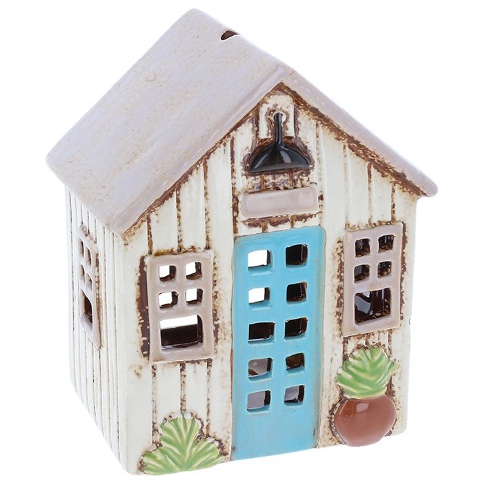 Shudehill Village Pottery Holiday House Tealight Holder Cream
