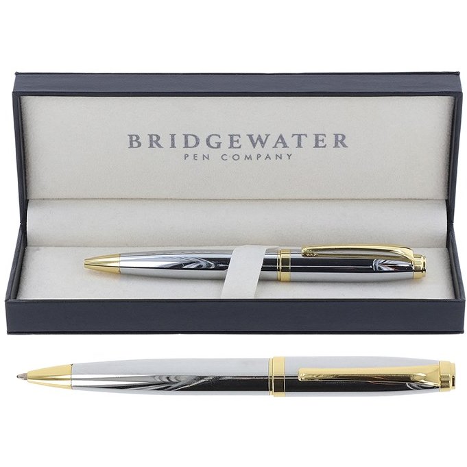 Bridgewater Pens Chester Chrome & Gold Ball Pen