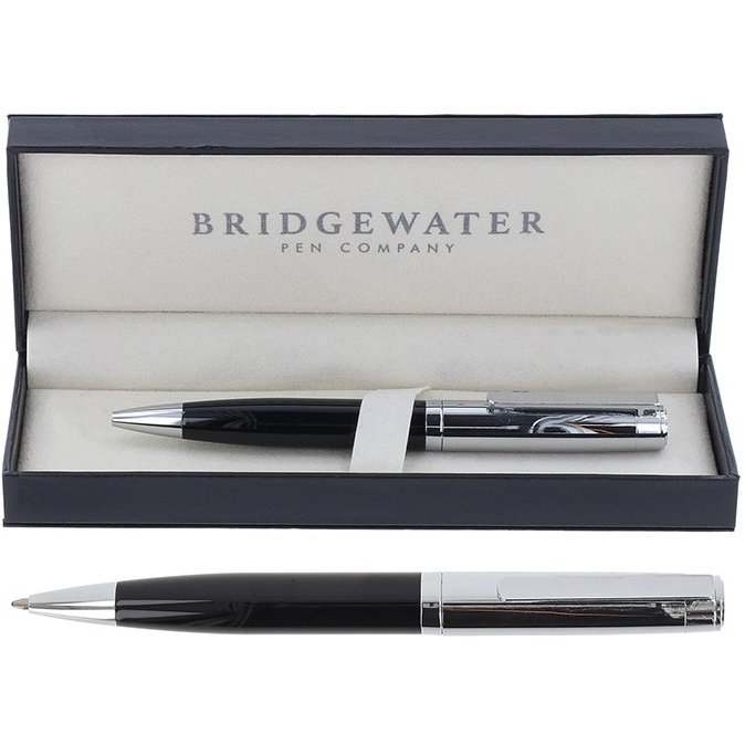 Bridgewater Pens Salisbury Two Tone Black & Chrome Pen