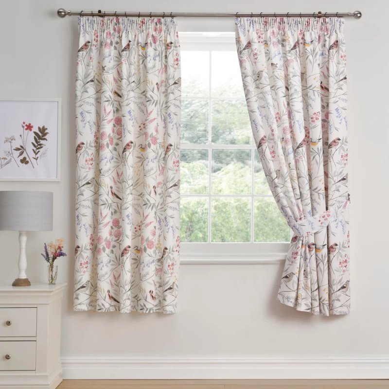 D&D D&D Pink Caraway Pencil Pleat Curtains 66