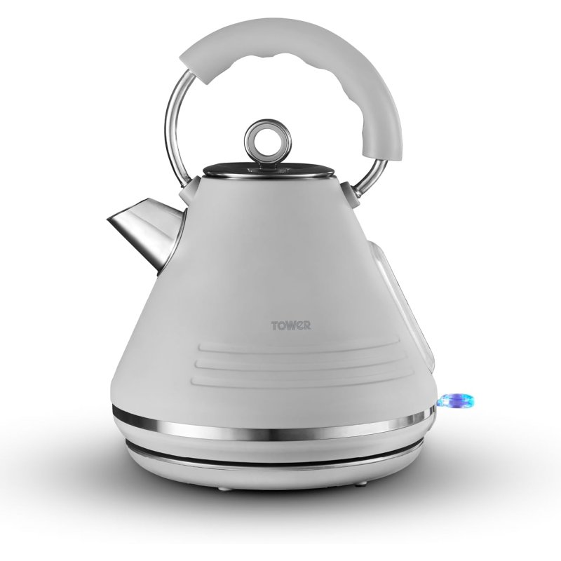 Tower Ash 1.7L Pyramid Kettle Grey