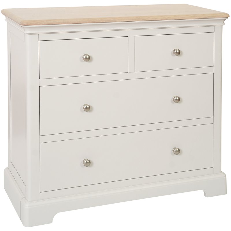 Broadway 2 Over 2 Drawer Chest In Grey Mist white background