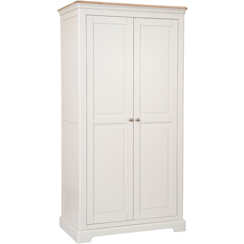 Broadway Double Wardrobe In Grey Mist on a white background
