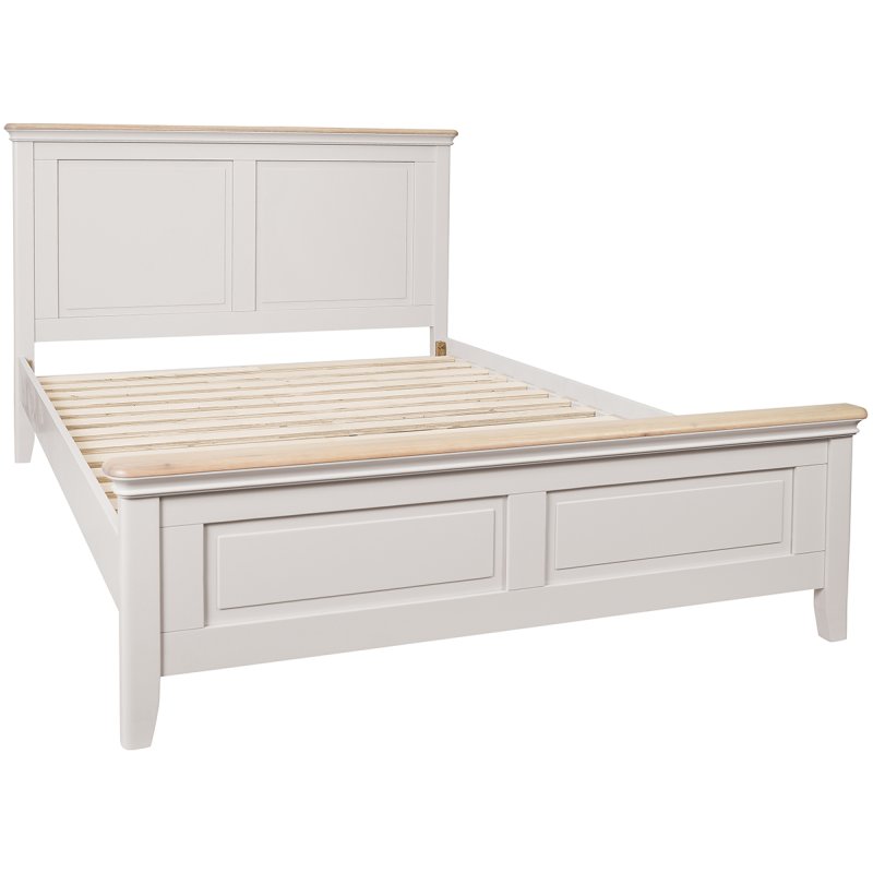 Broadway High Foot End Bed Frame In Grey Mist on a white background