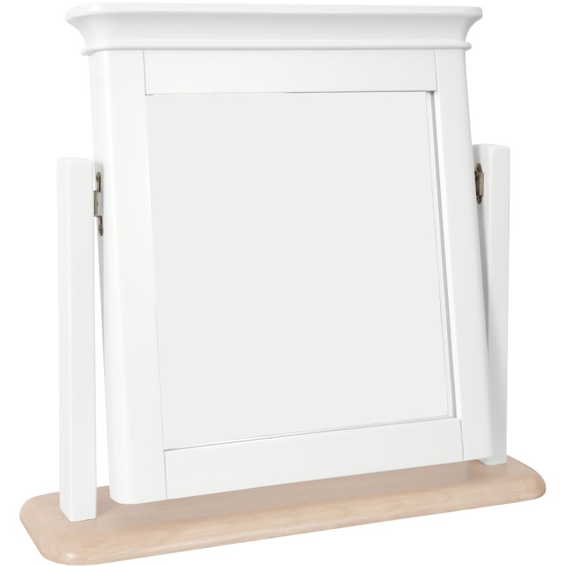 Broadway Dressing Table Mirror In White on a white background