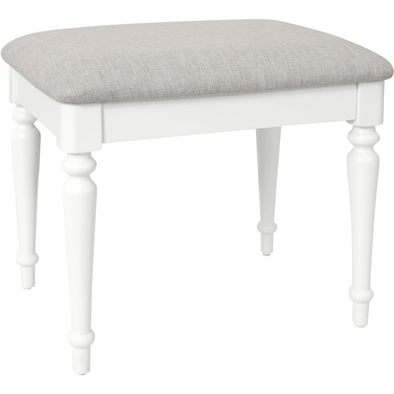 Broadway Stool In White on a white background