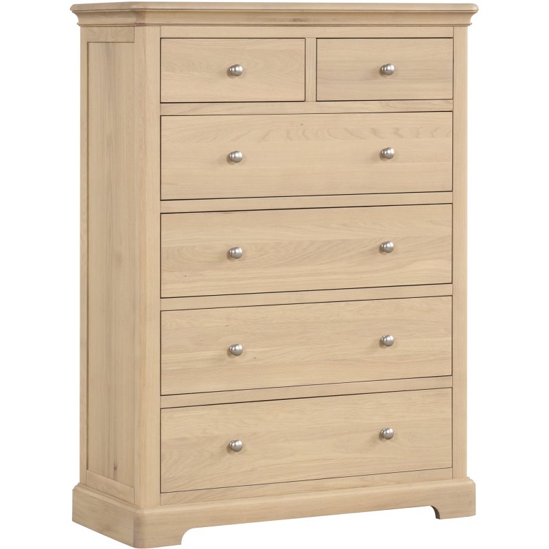 Broadway 2 Over 4 Chest In Oak on a white background