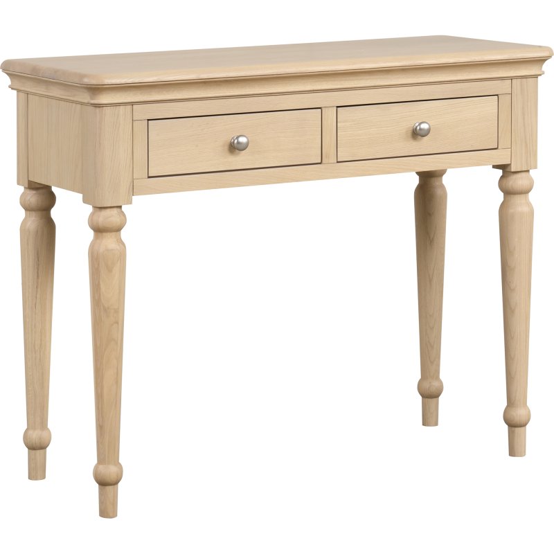 Broadway Dressing Table In Oak on a white background
