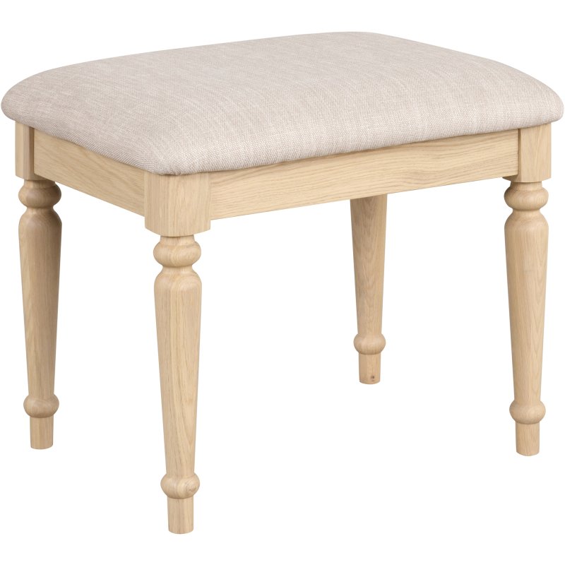 Broadway Stool In Oak on a white background