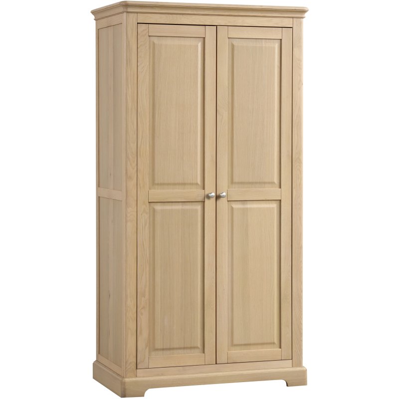 Broadway Double Wardrobe In Oak on a white background