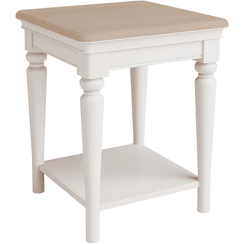 Broadway Lamp Table In Grey Mist on a white background