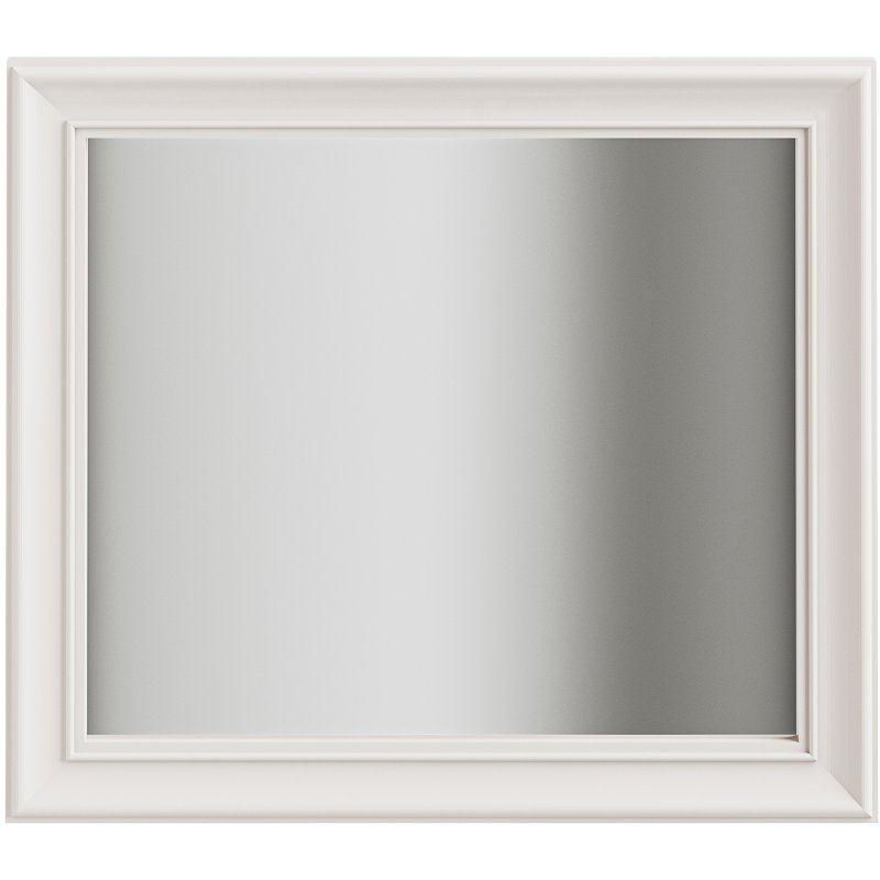 Broadway Wall Mirror In Grey Mist on a white background