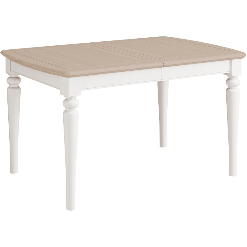 Broadway Medium Extending Dining Table In Grey Mist on a white background