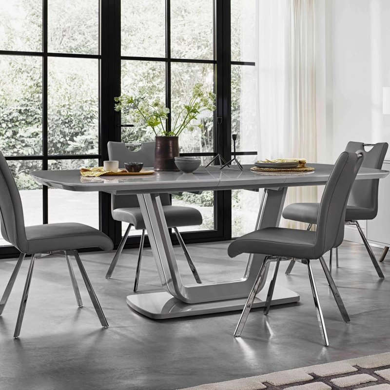 Stockholm 1.6m Extending Dining Table And 4 Chairs lifestyle image