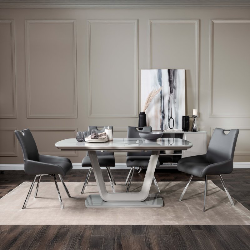 Aldiss Own Stockholm 1.6m Extending Dining Table and 4 Chairs