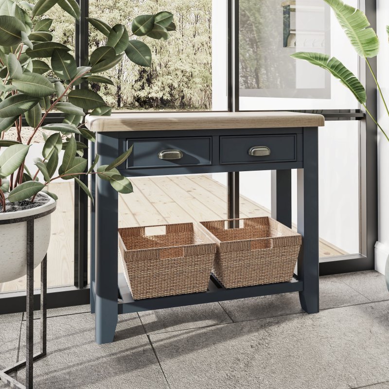 Heritage Editions Blue Console Table lifestyle image