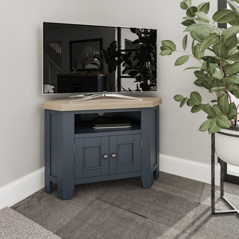 Heritage Editions Blue Corner TV Unit lifestyle image