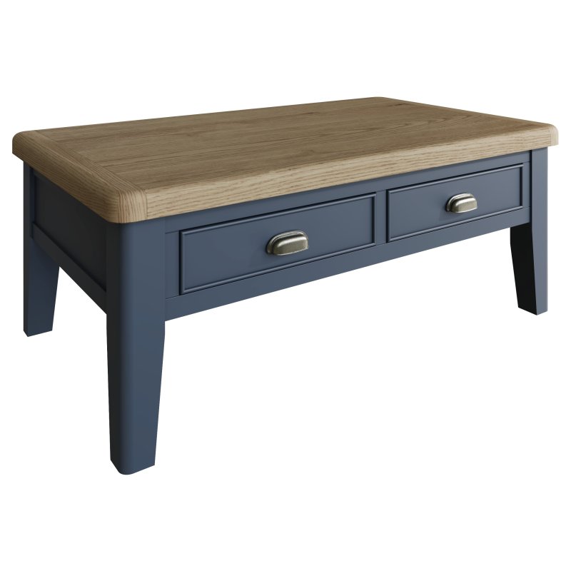 Heritage Editions Blue Large Coffee Table on a white background