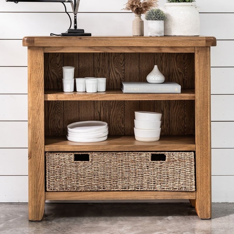 Manor Oak Small Bookcase lifestyle image
