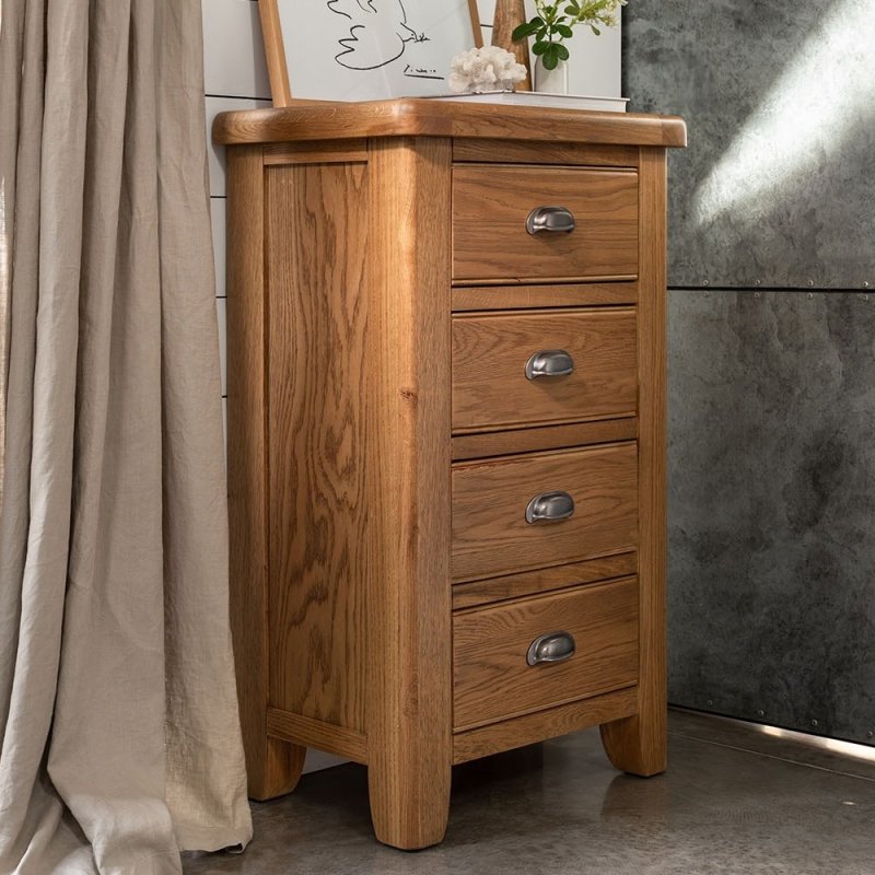 Manor Oak 5 Drawer Tall Chest lifestyle image