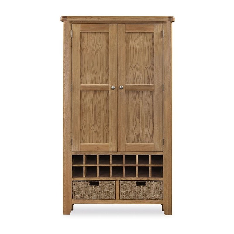 Manor Oak Large Larder Unit on a white background