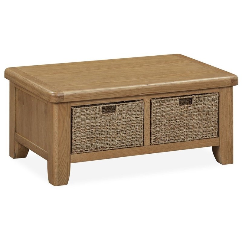 Manor Oak Coffee Table on a white background