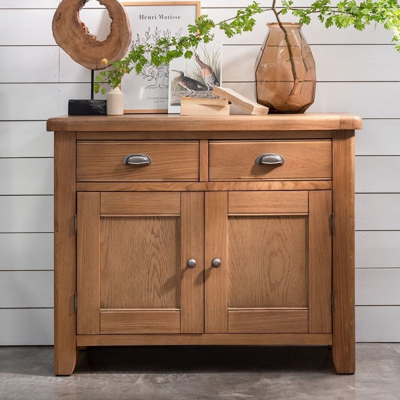Manor Oak Narrow Sideboard lifestyle image