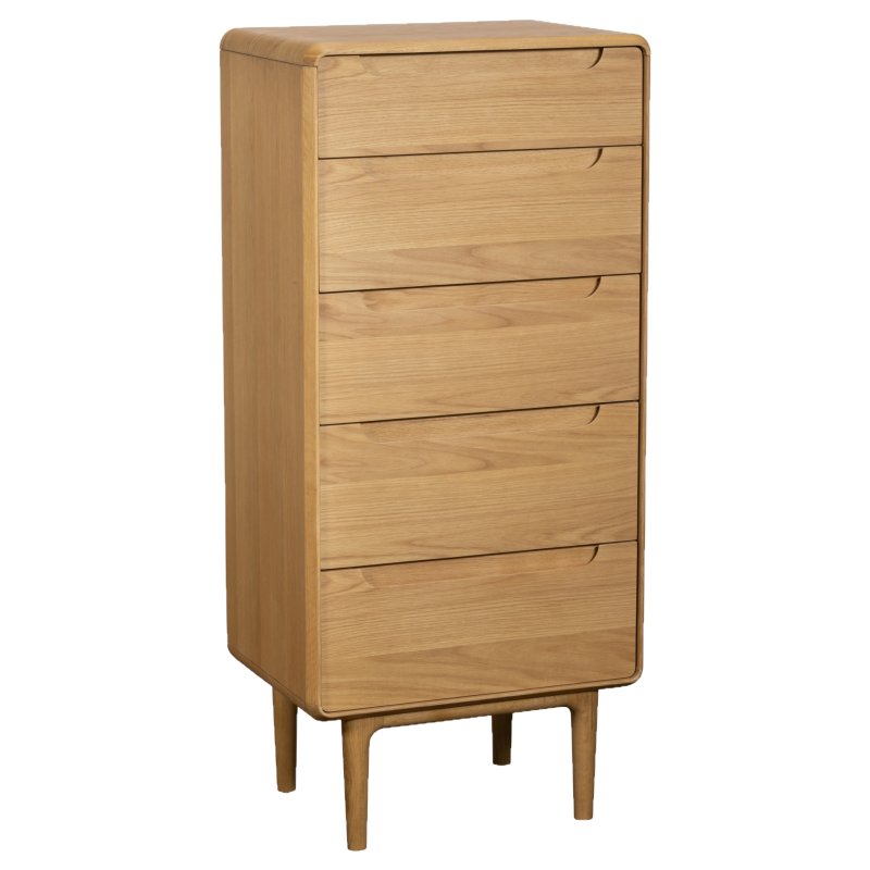 G Plan Winchester 5 Drawer Tall Chest With Mirror on a white background