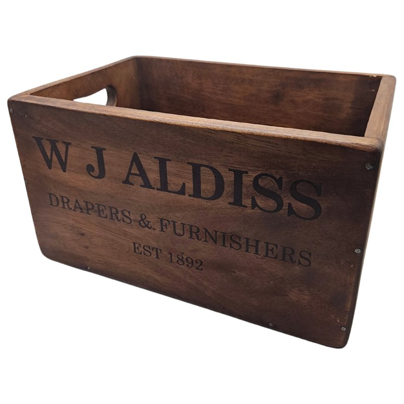 Norfolk & Co Large Vintage Aldiss Storage Crate Cutout