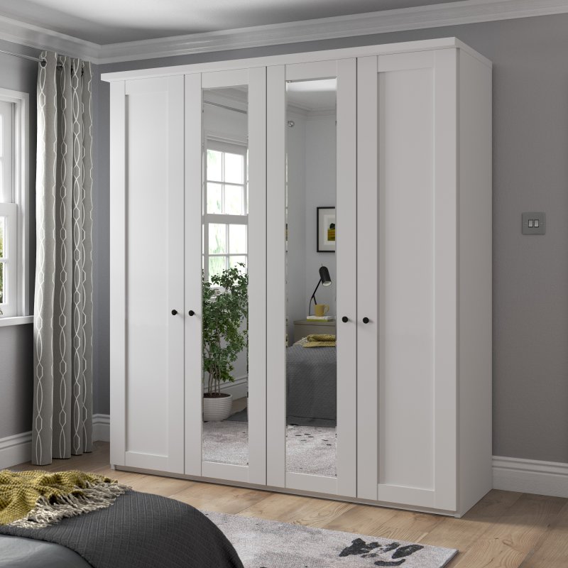 Wiemann London 4 Door Wardrobe With 2 Centre Mirrors lifestyle image