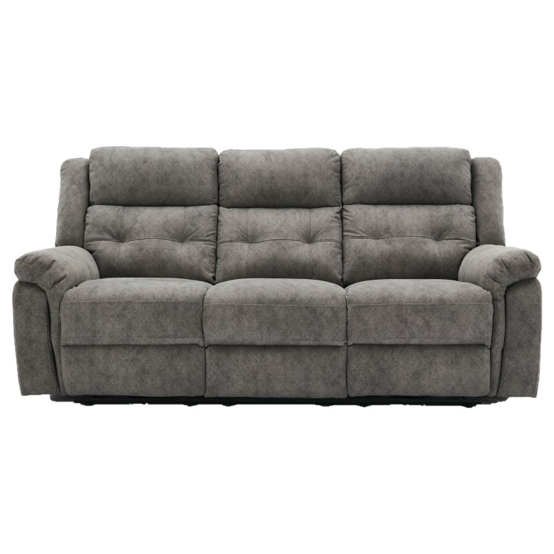 Rushden 3 Seater Power Recliner Sofa In Grey on a white background