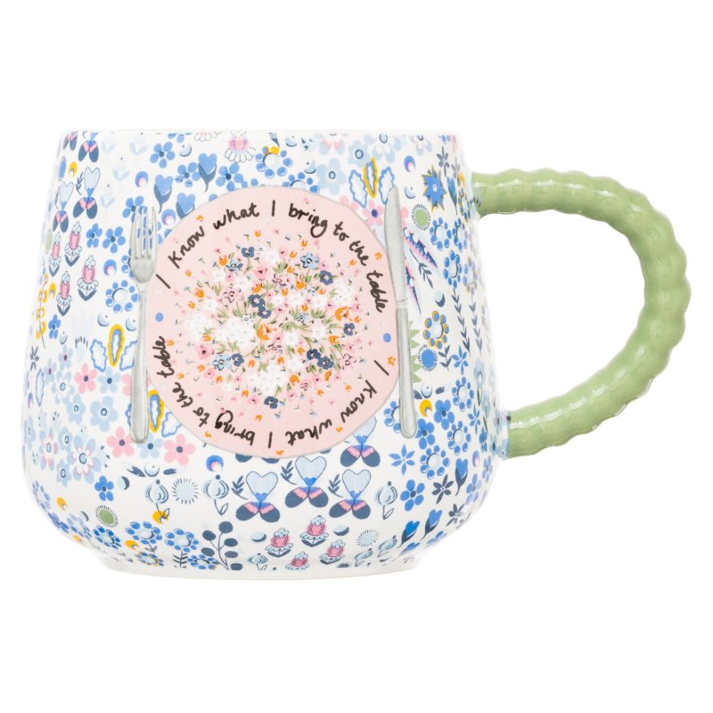 Cath Kidston Affinity Ditsy Blue Twisted Handle Bill Mug