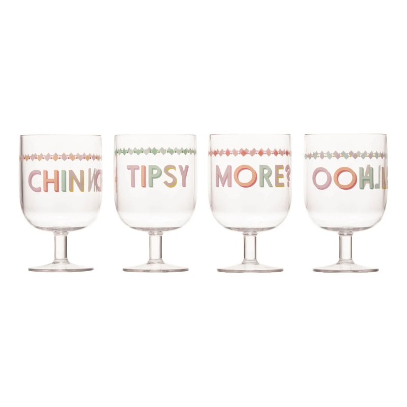 Yvonne Ellen Set Of 4 Picnic Wine Glasses