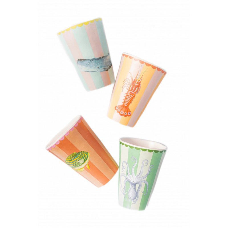 Yvonne Ellen Set Of 4 Melamine Tumblers Group Shot
