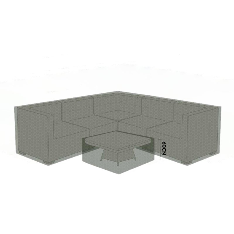 Large Corner Sofa Set Garden Furniture Cover on a white background