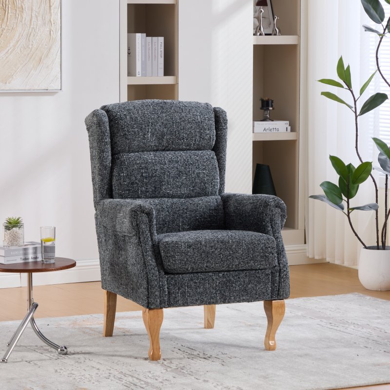 Nova Fireside Chair In Stormcloud lifestyle image