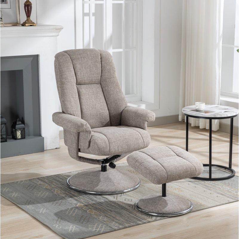 Denver Chair And Stool Set In Chacha Oat lifestyle image