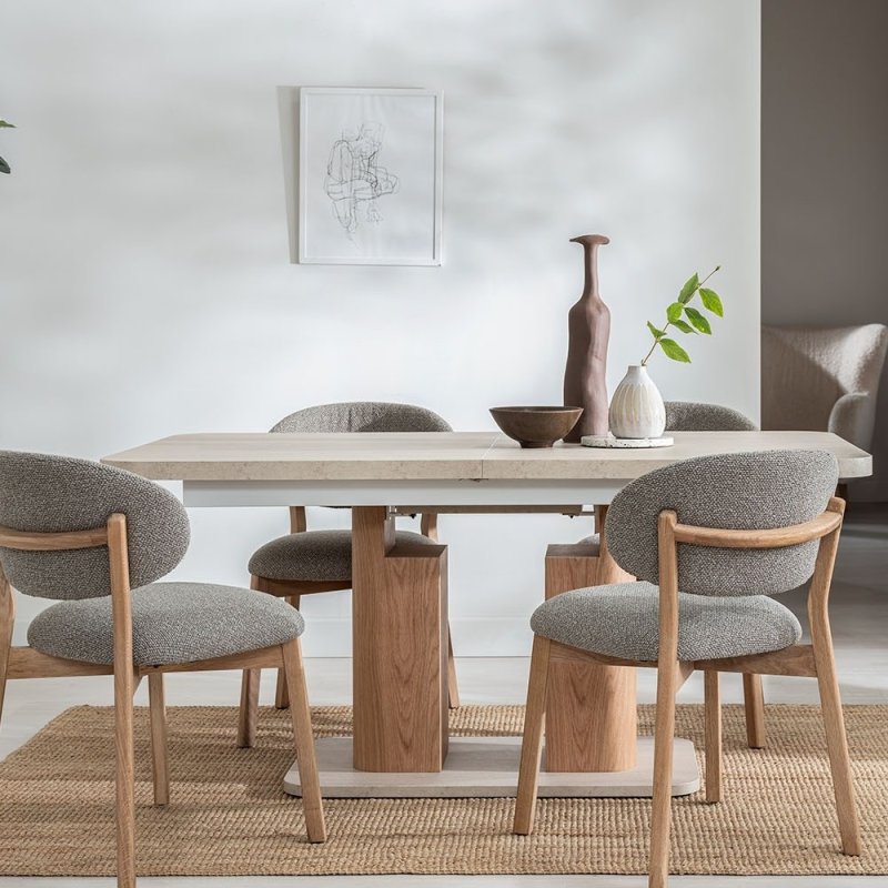 Arlo 1.6m Extending Dining Table & 4 Leo Chairs lifestyle image