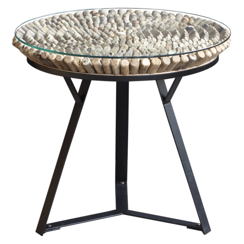 Iona Round Lamp Table on a white background